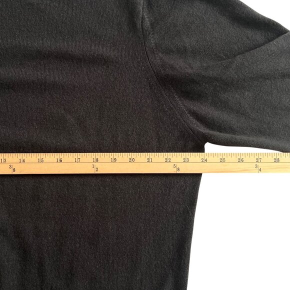 John W Nordstrom 100% Cashmere Sweater Mens L Black Y2K Crewneck Jumper Pullover - Picture 5 of 8